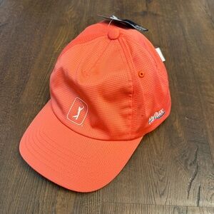 PGA Tour Airflux Neon Orange Golf Hat NWT Adjustable Ventilated